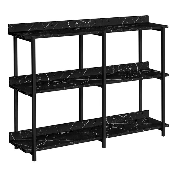 Monarch Specialties Accent Table, Console, Entryway, Narrow, Sofa, Living Room, Bedroom, Metal, Black Marble Look I 2220 - main